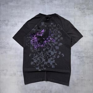 Y2K Grey Point Zero Grunge Surf Skater T-Shirt